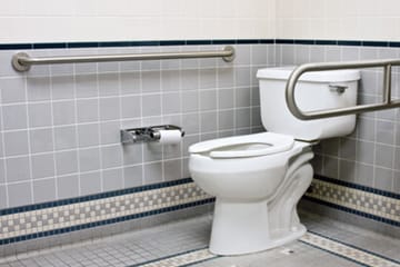 A commercial toilet installation project.